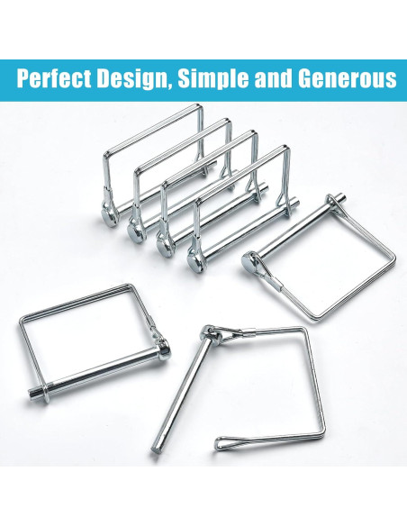 40 Pasadores de Enganche Cuadrado Akamino 6.35 mm Acero Carbono