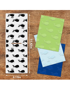 Carpeta de Embossing Ballena Oceánica Hying 14.5x10.4 cm 2