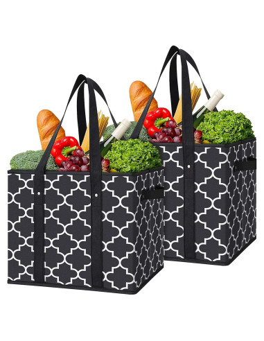 Bolsas de Compras Reutilizables WISELIFE 2-Pack Plegables 15 kg