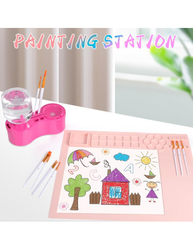 Estación de Pintura YOUMAYSTORY con Alfombrilla y Limpiador