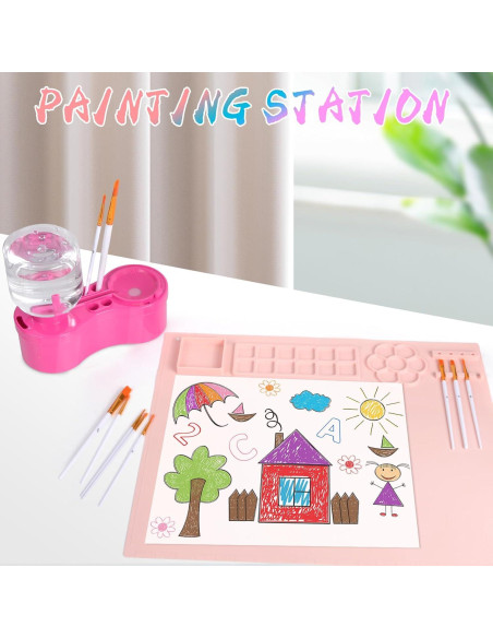 Estación de Pintura YOUMAYSTORY con Alfombrilla y Limpiador