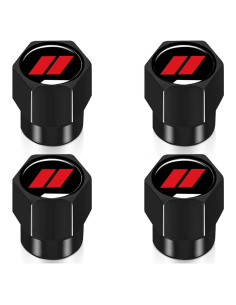 4 Tapones de Válvula de Neumático SOAPOP Aluminio Rojo