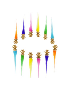 12 Muñecas Troll Mini Yintlilocn, 1.98 cm, Colores Variados