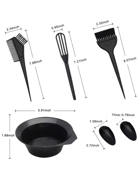 Kit de Teñido de Cabello Profesional CREATESTAR 15 Piezas