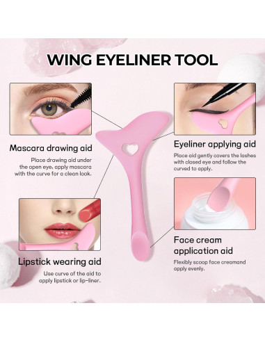 Set de Plantillas de Delineador de Ojos DAGEDA - 3 Piezas Silicona