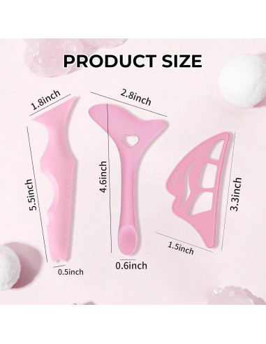 Set de Plantillas de Delineador de Ojos DAGEDA - 3 Piezas Silicona