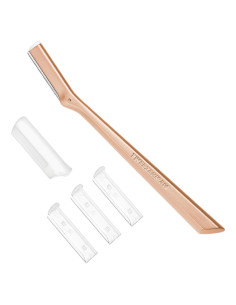 Razor Facial Tweezerman Oro Rosa - Reutilizable con 3 Hojas