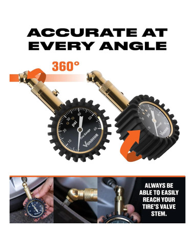 Manómetro de Presión de Neumáticos Vondior 0-4.1 Bar Preciso