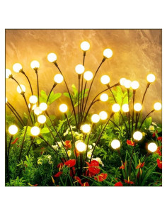 Luces Solares para Jardín VIGNUTO 2 Paquetes 16 LED IP65