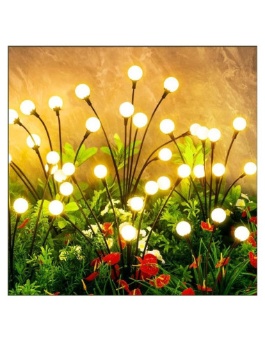 Luces Solares para Jardín VIGNUTO 2 Paquetes 16 LED IP65