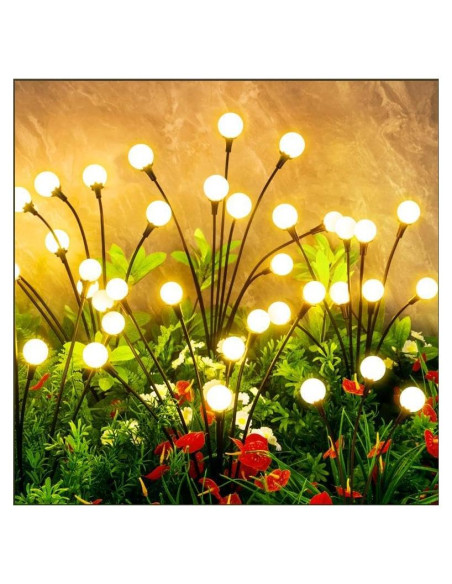 Luces Solares para Jardín VIGNUTO 2 Paquetes 16 LED IP65