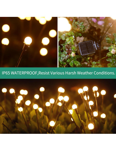 Luces Solares para Jardín VIGNUTO 2 Paquetes 16 LED IP65