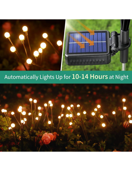 Luces Solares para Jardín VIGNUTO 2 Paquetes 16 LED IP65