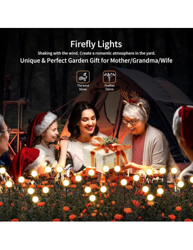 Luces Solares para Jardín VIGNUTO 2 Paquetes 16 LED IP65