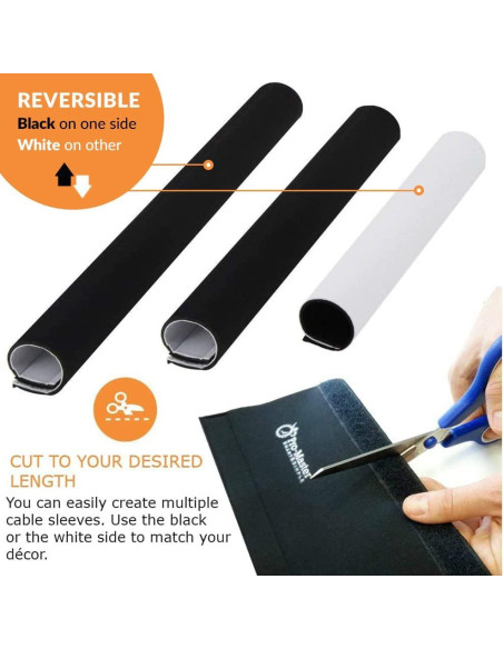 Manga de Gestión de Cables Pro-Master 160 cm Ajustable Neopreno Manga de Gestión de Cables Pro-Master 160 cm Ajustable Neopreno