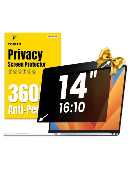 Protector de Pantalla de Privacidad F FORITO 14" 16:10 Anti Reflejos