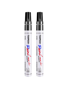 Marcadores de Pintura Negra TOOMGGA - Paquete de 2, Secado Rápido