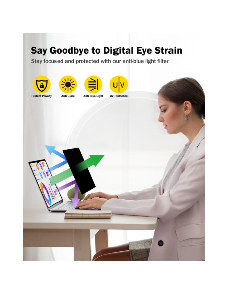 Protector de Pantalla de Privacidad F FORITO 14" 16:10 Anti Reflejos