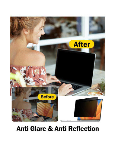 Protector de Pantalla de Privacidad F FORITO 14" 16:10 Anti Reflejos