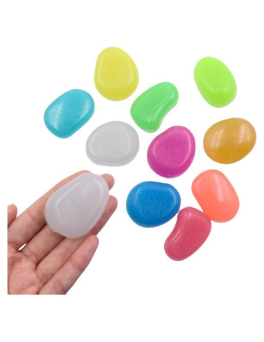 20Pcs Piedras Brillantes QTTLLI para Jardín y Acuario 4.3cm