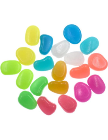 20Pcs Piedras Brillantes QTTLLI para Jardín y Acuario 4.3cm