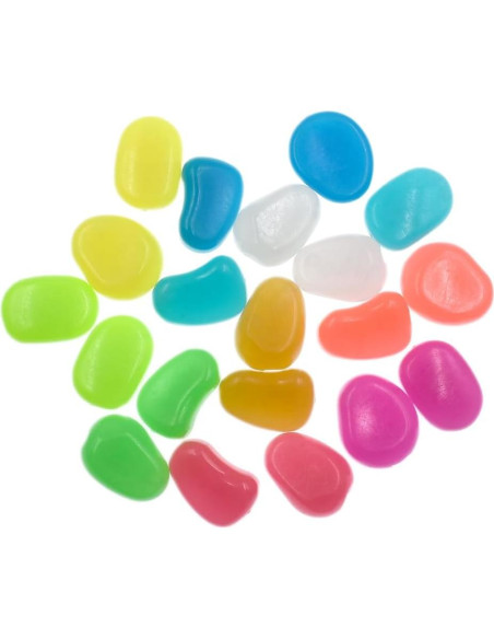 20Pcs Piedras Brillantes QTTLLI para Jardín y Acuario 4.3cm 20Pcs Piedras Brillantes QTTLLI para Jardín y Acuario 4.3cm