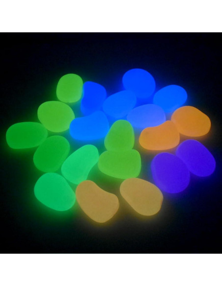 20Pcs Piedras Brillantes QTTLLI para Jardín y Acuario 4.3cm 20Pcs Piedras Brillantes QTTLLI para Jardín y Acuario 4.3cm