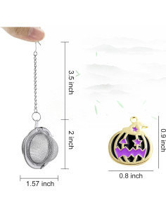 Infusor de Té de Acero Inoxidable YOIYINI con Calabazas 5.3 cm 2