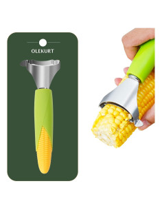 Desgranador de Maíz OLEKURT Manual Acero Inoxidable Verde-Amarillo