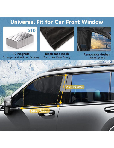 Sombrillas Magnéticas LSTRAGY para Ventanas de Coche - 2 Pcs