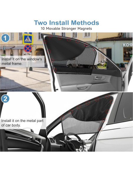 Sombrillas Magnéticas LSTRAGY para Ventanas de Coche - 2 Pcs Sombrillas Magnéticas LSTRAGY para Ventanas de Coche - 2 Pcs