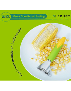 Desgranador de Maíz OLEKURT Manual Acero Inoxidable Verde-Amarillo 2