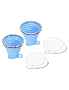 Taza de Viaje Plegable PATIKIL 270mL Azul - Paquete de 2