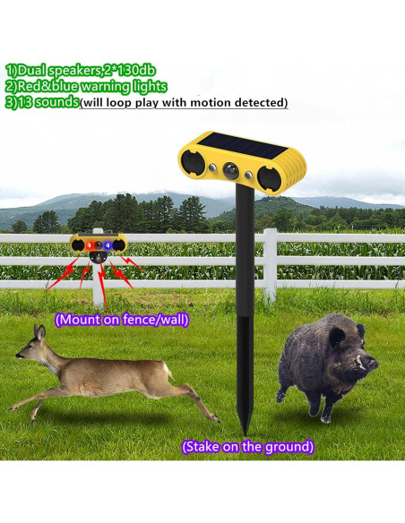 Alarma de Movimiento Solar HULPPRE - 4 Modos y 13 Sonidos