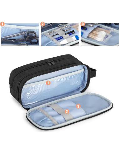 Funda para Estetoscopio Trunab Negra, Acomoda 2 Estetoscopios