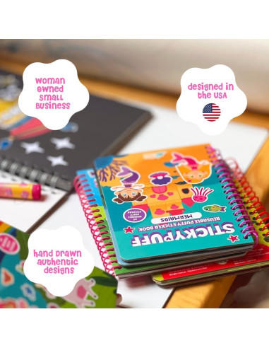 Paquete Stickypuff - 3 Libros de Stickers Esponjosos Reutilizables