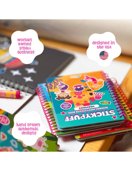 Paquete Stickypuff - 3 Libros de Stickers Esponjosos Reutilizables