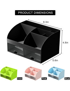 Organizador de Escritorio COMFYROOM Negro con 6 Compartimentos 2
