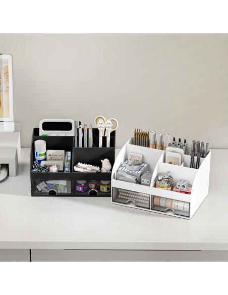 Organizador de Escritorio COMFYROOM Negro con 6 Compartimentos