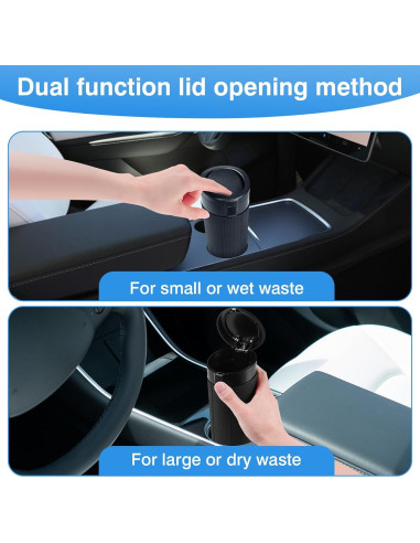 Bote de Basura para Auto Hiitytin Negro 8.4x6.6x18.5cm