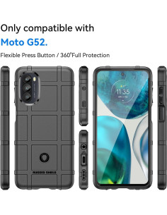 Funda Slim Rugged Shield para Moto G52/G82/G71S - Negro 2