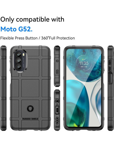 Funda Slim Rugged Shield para Moto G52/G82/G71S - Negro