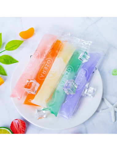 150 Bolsas de Paletas Ozera con Embudo Silicona 5x22 cm