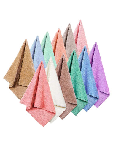 Paños de Lavado Facial Syhood 12 Piezas Microfibra 30x30 cm