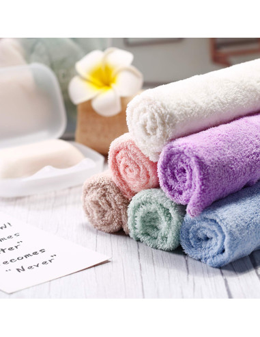 Paños de Lavado Facial Syhood 12 Piezas Microfibra 30x30 cm