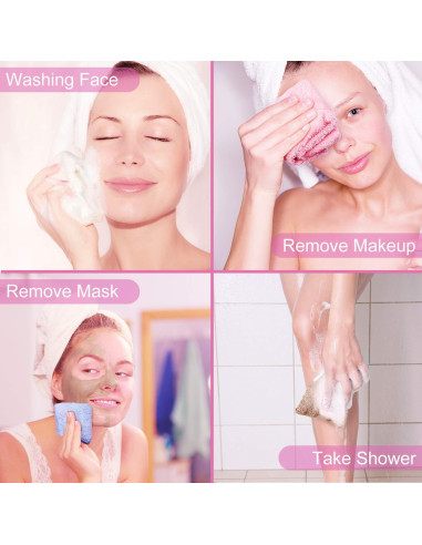 Paños de Lavado Facial Syhood 12 Piezas Microfibra 30x30 cm