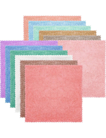 Paños de Lavado Facial Syhood 12 Piezas Microfibra 30x30 cm