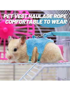 Arnés y Correa Ajustable para Hámster y Conejo POPETPOP 2