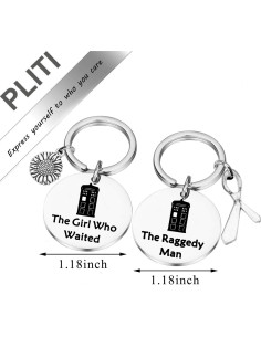 Llavero Pareja PLITI La Chica Que Esperó El Hombre Desaliñado 30mm 2