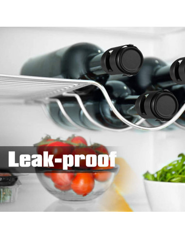 Tapones para Champagne HYZ 2Pack - Acero Inoxidable Negro